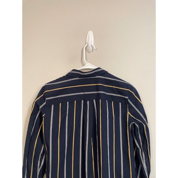 Lafayette 148 Brayden Riverside Stripe Tunic Button Up Shirt Size Small - Picture 6 of 9